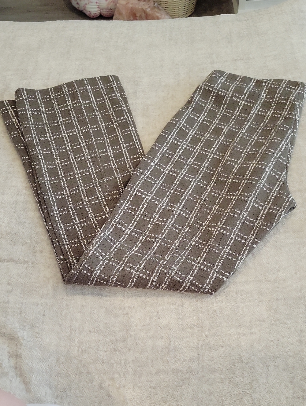 Maeve Anthropologie The Margot Pants, Size XXS, Green With Black Glitter Lurex
